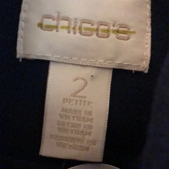 NEW Chico’s Military Jacket Blazer Navy Large - Picture 6 of 7